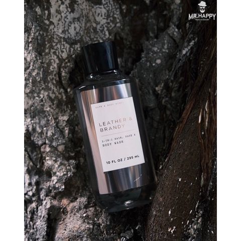  Sữa Tắm - Gội - Sữa Rửa Mặt 3in1 Bath & Body Works Leather & Brandy Men’s Collection 295ml 