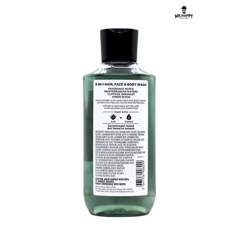  Sữa Tắm - Gội - Sữa Rửa Mặt 3in1 Bath & Body Works Marble Men’s Collection 295ml 