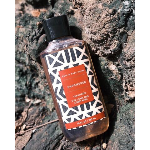  Sữa Tắm - Gội - Sữa Rửa Mặt 3in1 Bath & Body Works Teakwood Empowered 295ml 