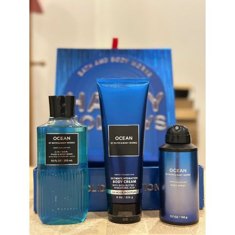  Set 3 Happy Holiday Bath & Body Work Ocean 