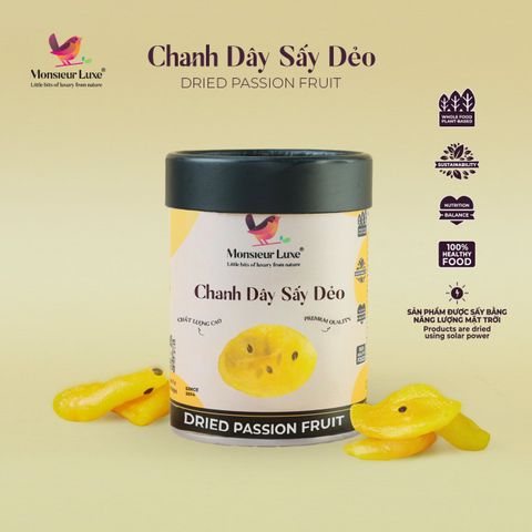  Monsieur Luxe Chanh Dây Sấy Dẻo - Dried Passion Fruit - 160g 