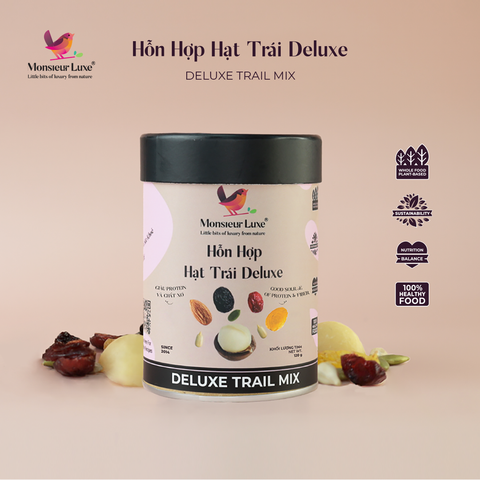  Monsieur Luxe Hỗn Hợp Hạt Trái Deluxe – Deluxe Trail Mix - 160g 