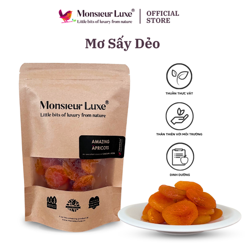  Luxe - Mơ sấy (Apricot) Gói 250g/500g - Giàu chất xơ Tốt cho Mẹ Bầu Chống Oxi hóa Gluten Free 