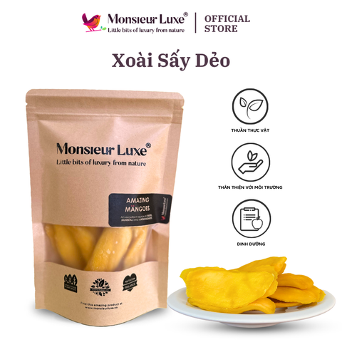  Luxe - Xoài sấy dẻo (Dried Mango) Giàu chất xơ Cho người ăn chay Tăng hệ Miễn dịch 