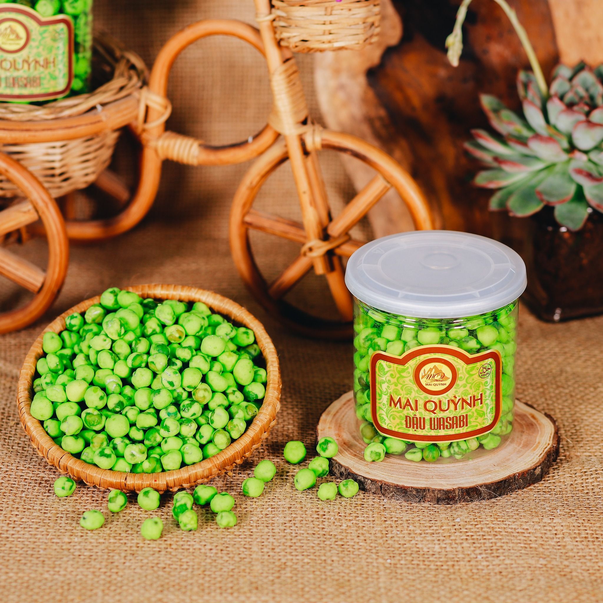 Dau Wasabi Wasabi bean(200gr) Đặc Sản Mai Quỳnh Đà Lạt