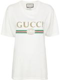  Oversize washed T-shirt with Gucci logo ( áo thun Gucci ) 
