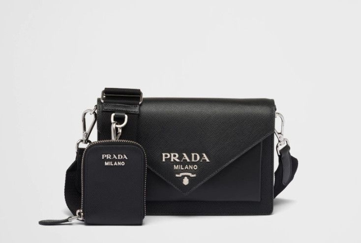  Saffiano Leather Mini Envelope Bag 
