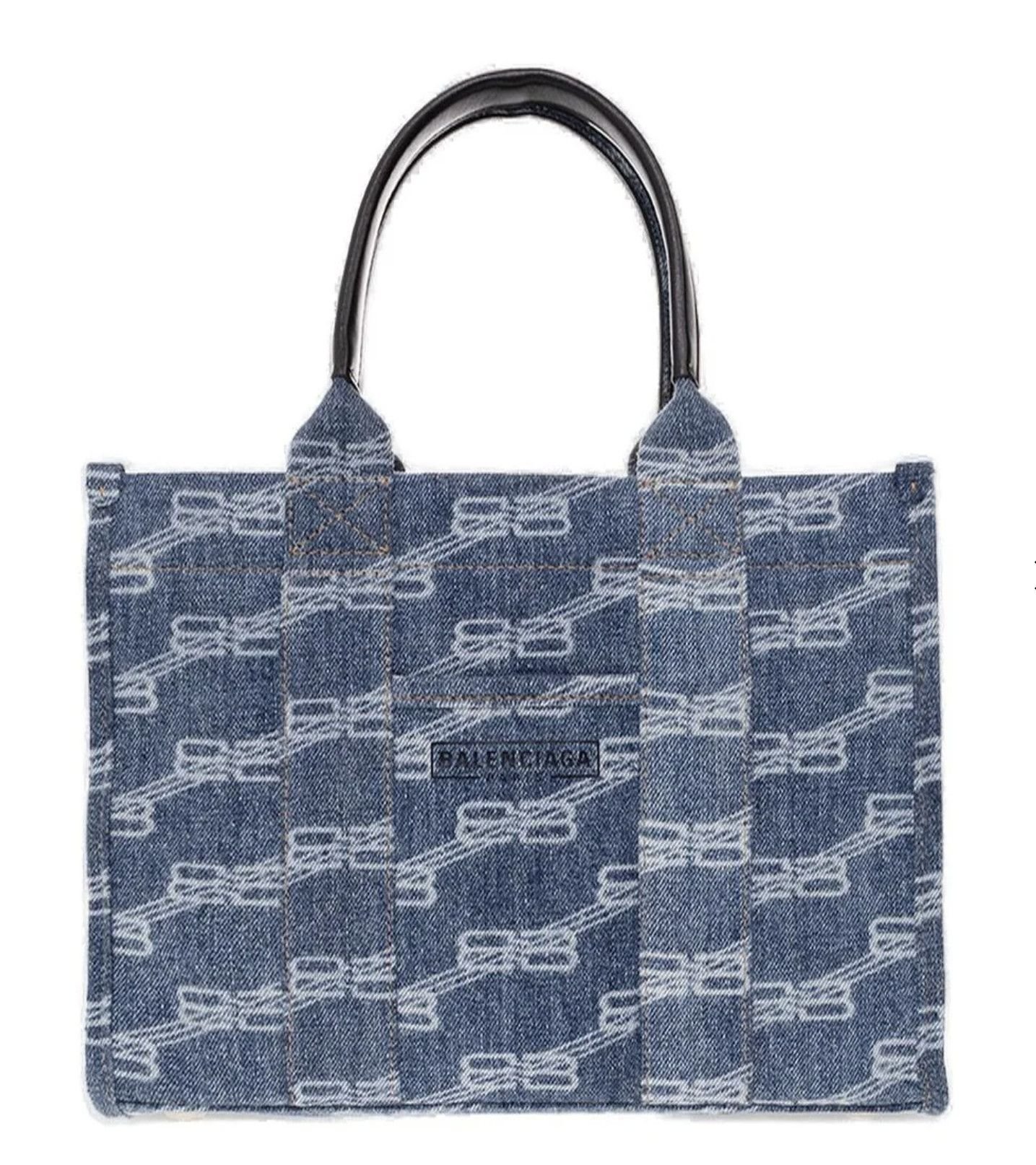  BALENCIAGA HARDWARE MONOGRAMMED SMALL TOTE 