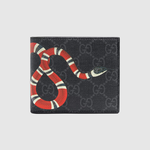  Kingsnake print GG Supreme wallet ( ví Gucci rắn ) 