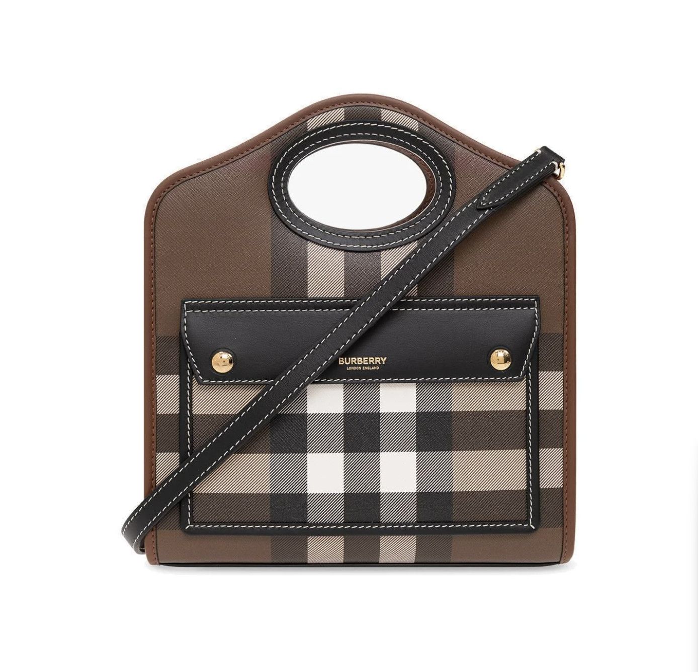  Burberry Checkered Mini Pocket Tote 