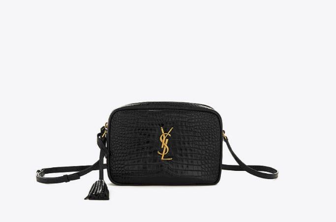  Lou Camera Bag In Crocodile-Embossed Shiny Leather 