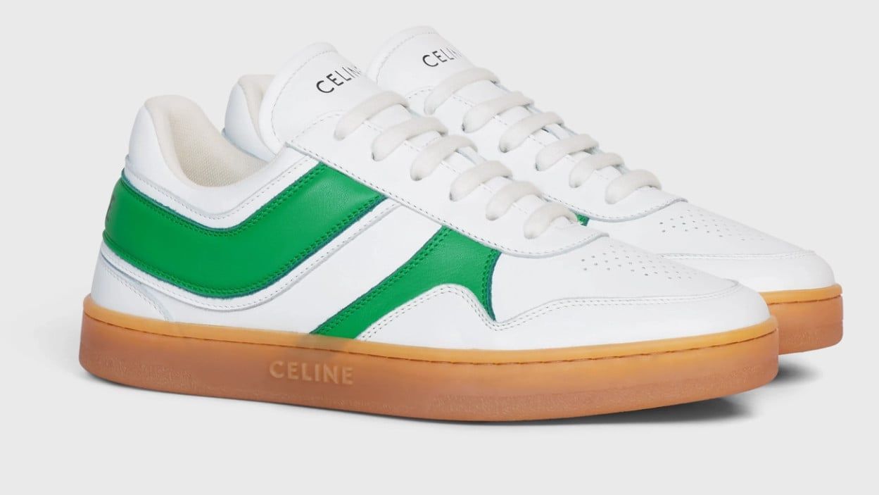  Celine Trainer Low Lace-Up Sneaker In Calfskin 
