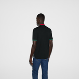  Cotton piquet polo with Web collar ( polo Gucci ) 