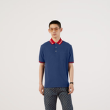  Cotton piquet polo with Interlocking G ( polo Gucci ) 