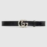  Leather Belt With Double G Buckle 
