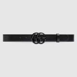  Leather Belt With Double G Buckle 