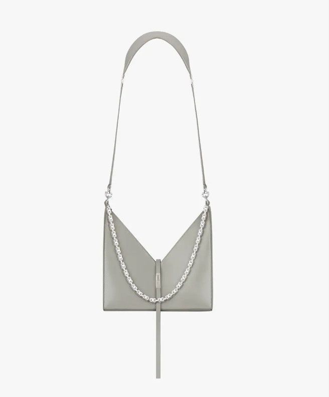  Small Cut Out Bag In Box Leather With Chain 