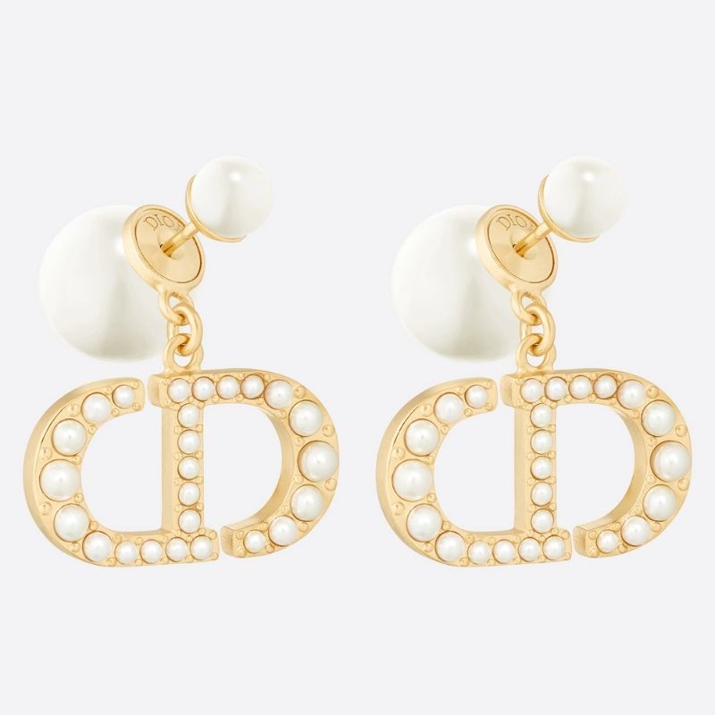  Gold-Finish Dior Tribales Earrings 