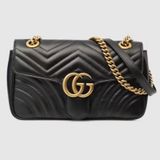  GG Marmont Small Matelassé Shoulder Bag 