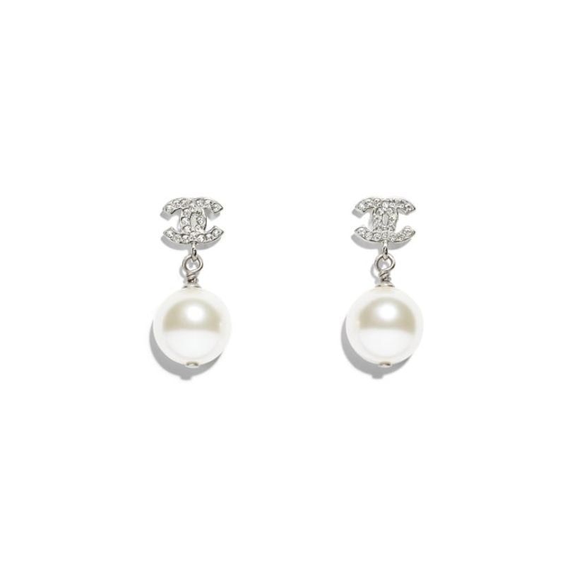  Glass & Diamanté Chanel Earrings 