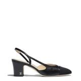  Goatskin & Grosgrain Sling-Back 