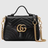  GG Matelassé Chevron Mini Top Handle Bag 