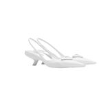  Brushed Leather Slingback Pumps 