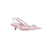  Brushed Leather Slingback Pumps 