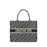  Small Blue Dior Oblique Embroidery Bag 