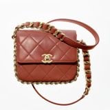  Small Flap Bag Calfskin & Gold-Tone Metal 