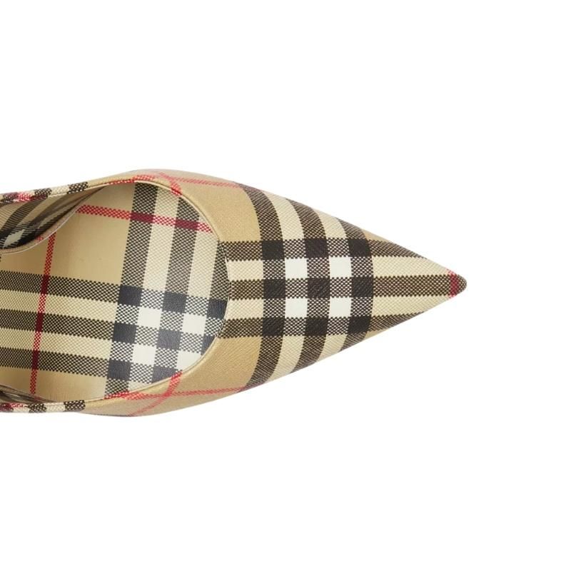  Vintage Check Point-Toe Pumps 