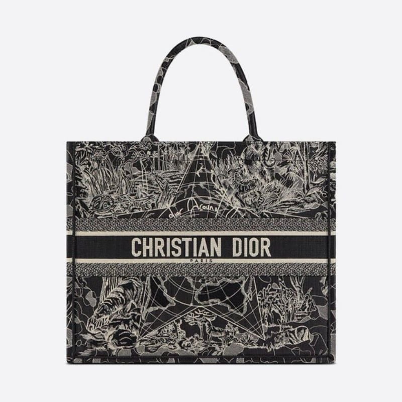  Black and White Dior Around the World Embroidery 