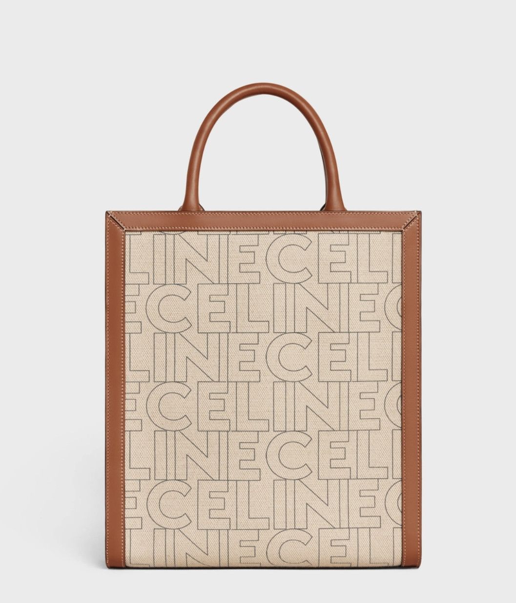  SMALL VERTICAL CABAS CELINE IN DENIM WITH CELINE ALL-OVER PRINT 