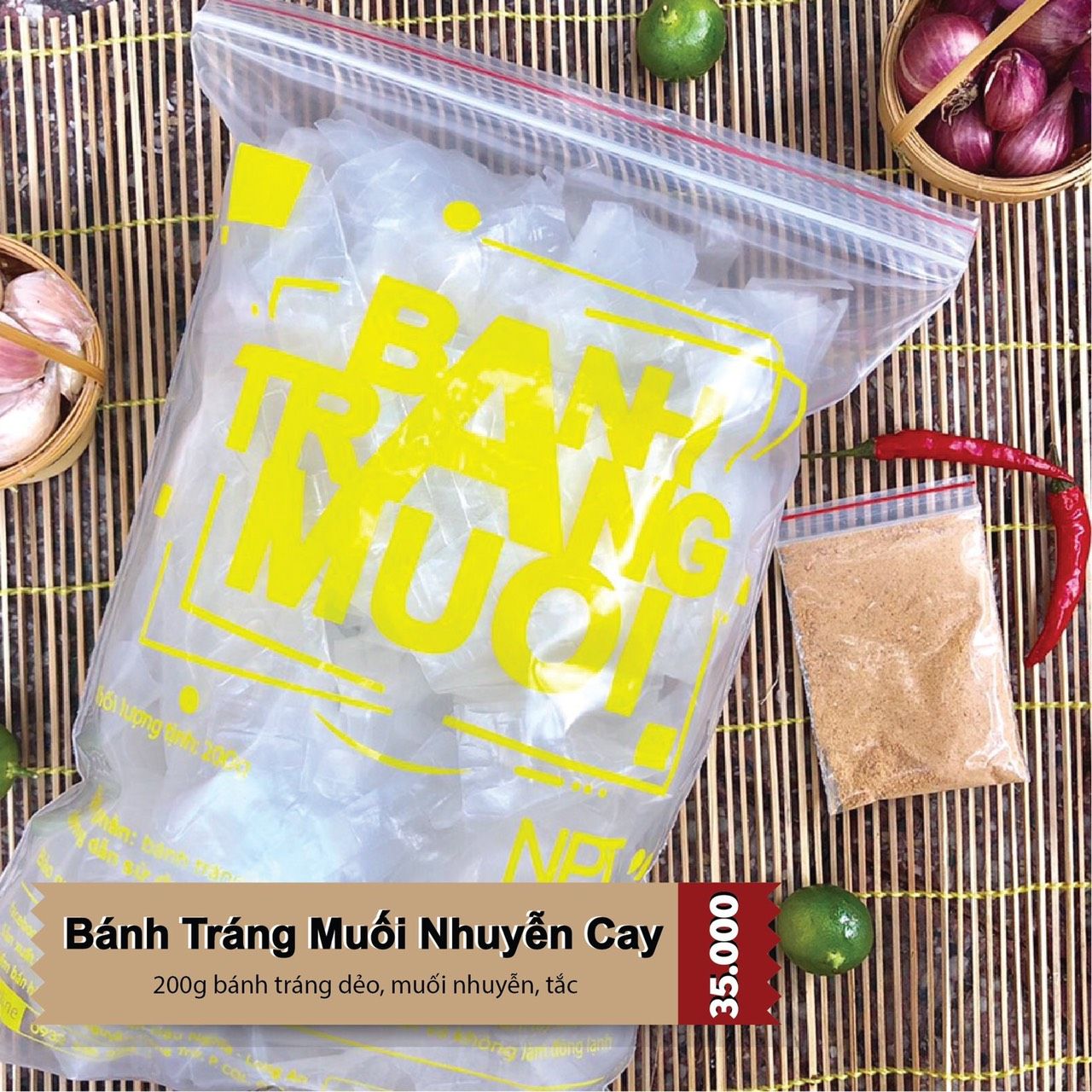  Bánh Tráng Muối Nhuyễn Cay 