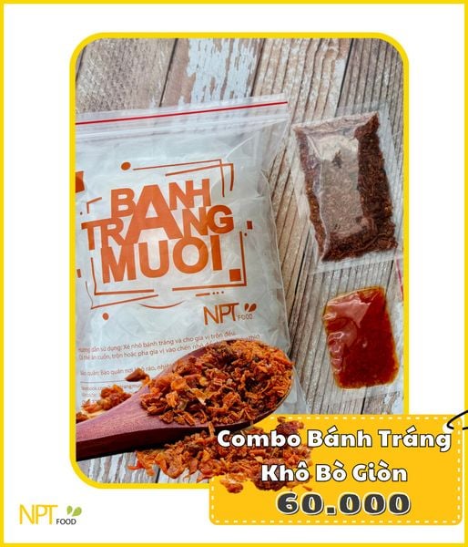  Combo Bánh Tráng Khô Bò Giòn 