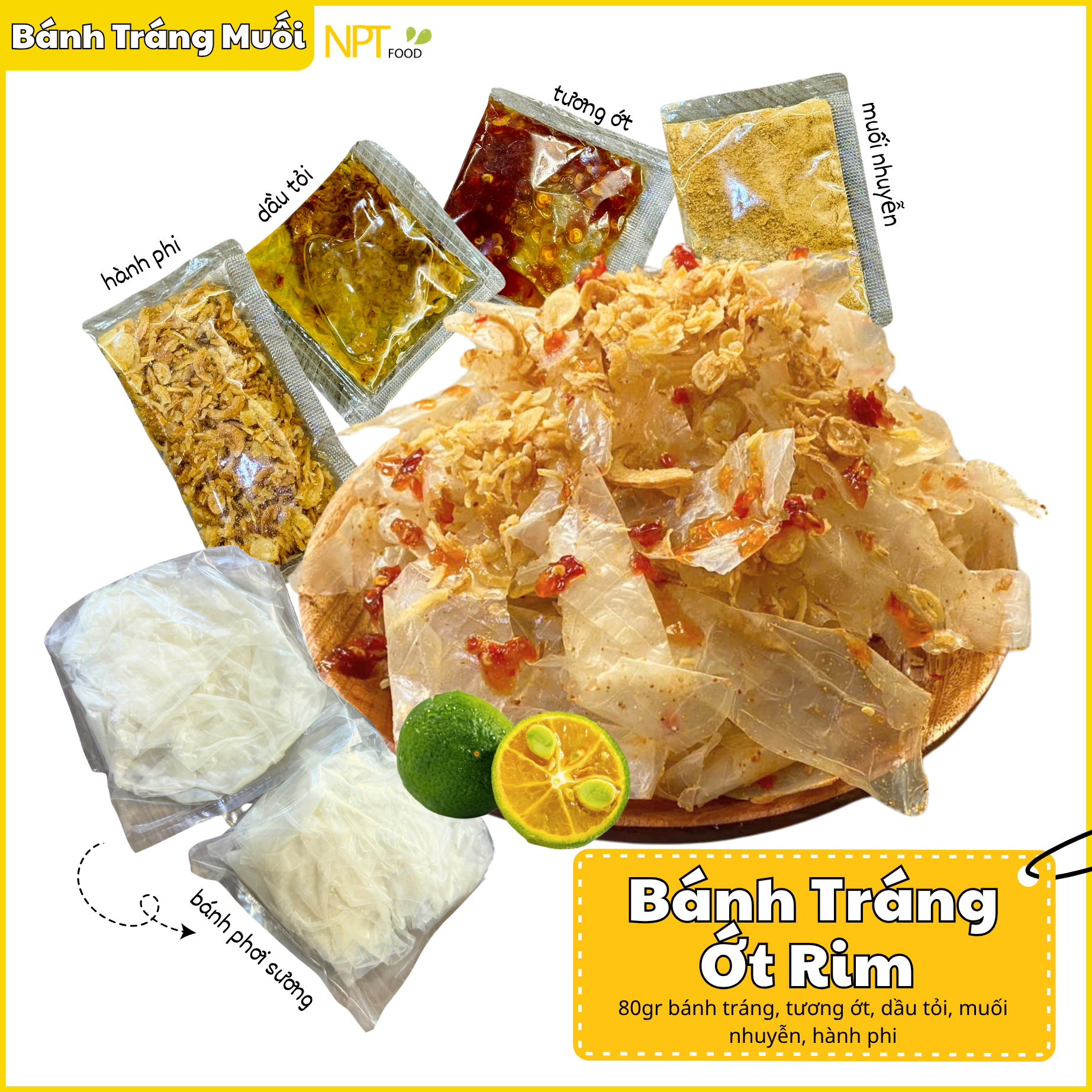  Bánh Tráng Muối Nhuyễn Ớt Rim 