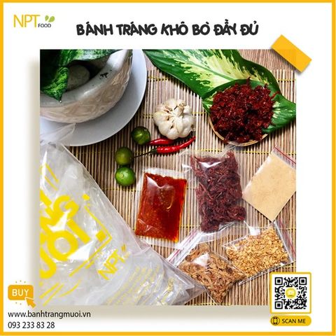  Bánh Tráng Khô Bò Đầy Đủ 