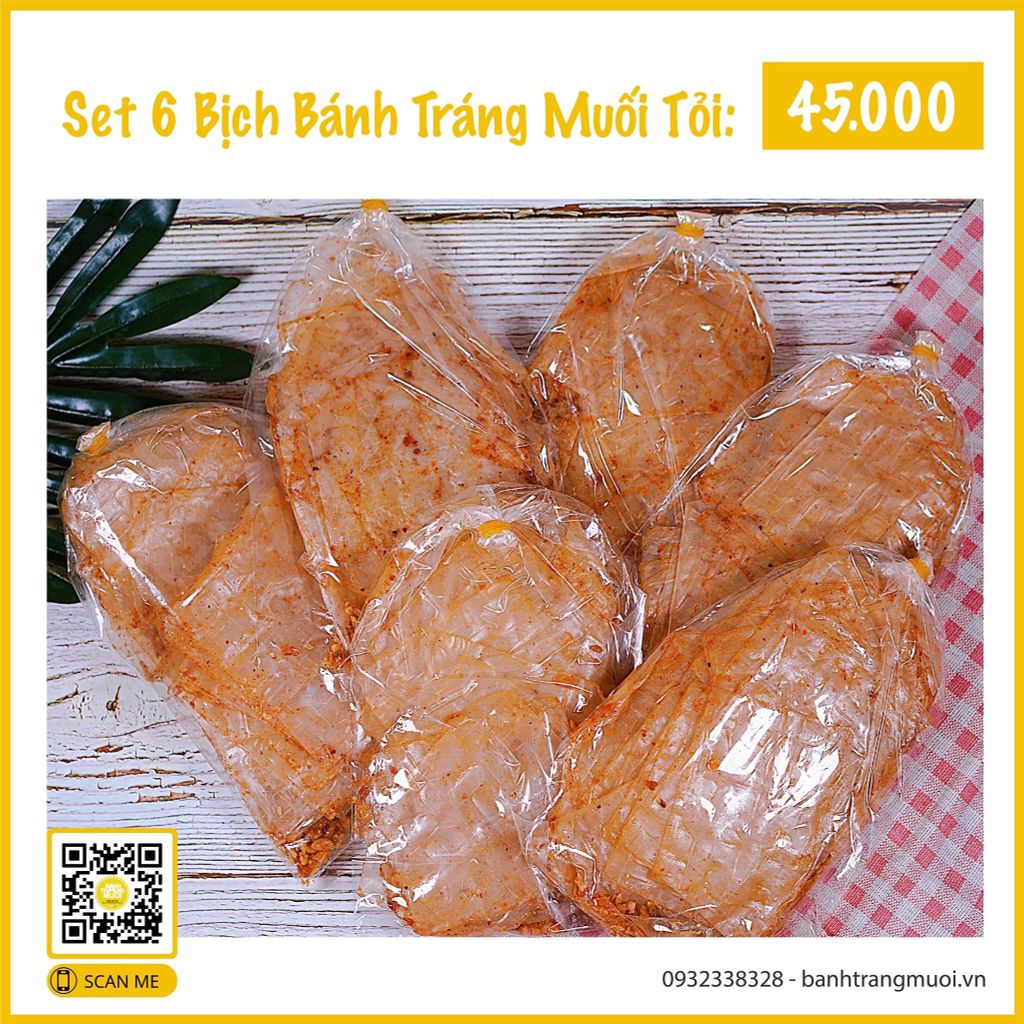  Set 6 Bánh Tráng Muối Tỏi 