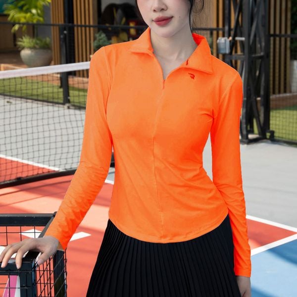 Áo polo tay dài cổ dây kéo Reeta A3050