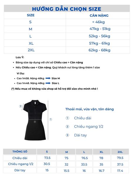 Váy polo thể thao Reeta A3055