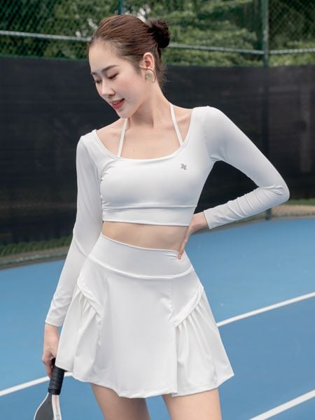 Áo tập croptop tay dài nữ Reeta A3074