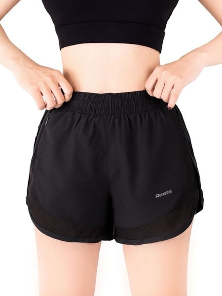 Quần short đùi thể thao nữ phối lưới Reeta A2288