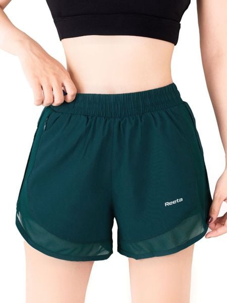 Quần short đùi thể thao nữ phối lưới Reeta A2288