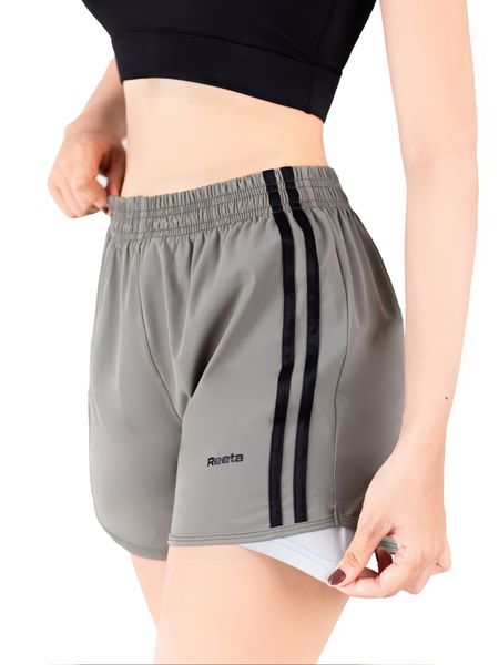 Quần short thể thao nữ phối sọc Reeta A2311