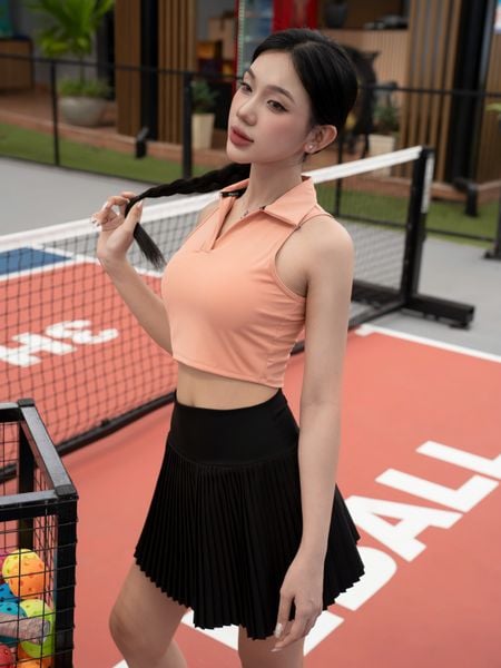 Áo croptop polo sát nách nữ Reeta A3051
