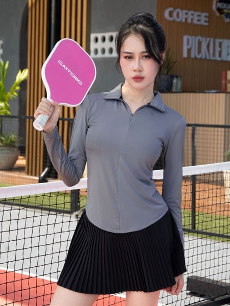Áo polo tay dài cổ dây kéo Reeta A3050