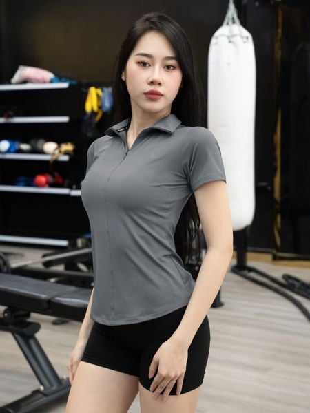 Áo polo nữ Reeta cổ dây khoá kéo A3038