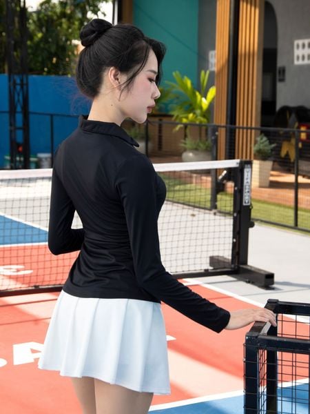 Áo polo tay dài cổ dây kéo Reeta A3050