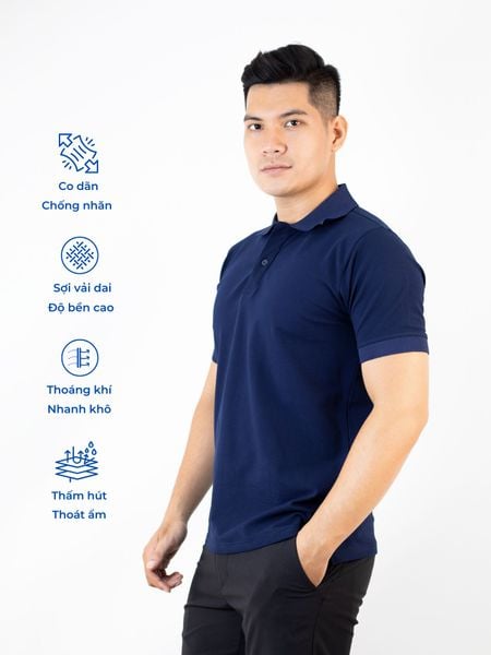 Áo polo nam Pique Cotton Basic Reeta A2200