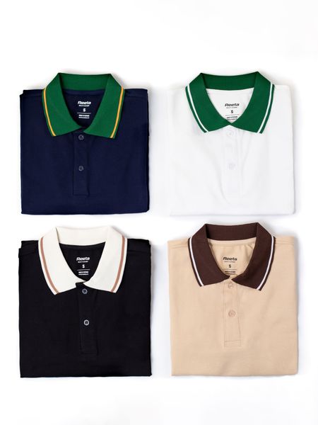Áo polo cotton nam Mix Stripes Reeta A2202